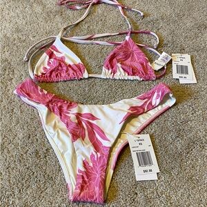L*Space Floral Pink and White Bikini
